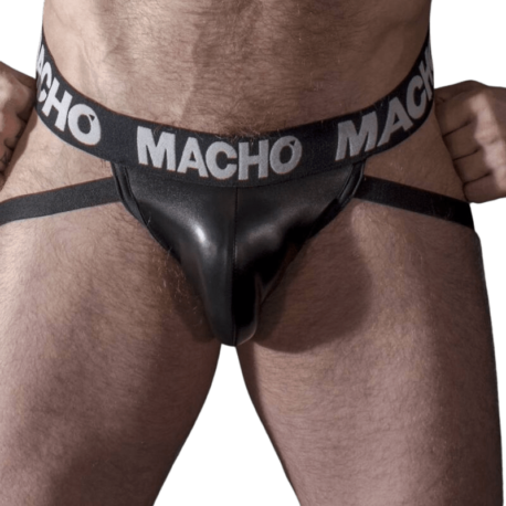 MACHO – MX25NC JOCK CUERO NEGRO