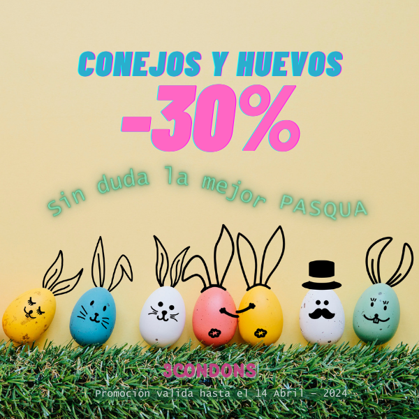 ¡Descuento exclusivo! Conejos y Huevos con un 30% de rebaja para esta Pascua