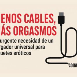 Menos cables, más orgasmos: campaña de 3condons que reivindica un cargador universal para juguetes eróticos con un cable USB-C como símbolo
