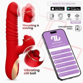 Ascen Vibrador con Thrusting y Waving y APP USB Magnético