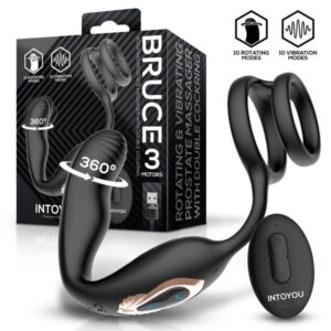 Bruce Masajeador Prostático 360º y Doble Anillo con Vibración