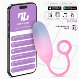Huevo Silicona Doble Capa con APP Azul/Rosa