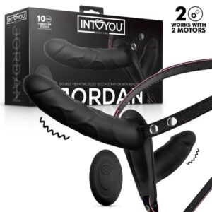 Jordan Arnés Dildo Doble con Vibración y Control Remoto