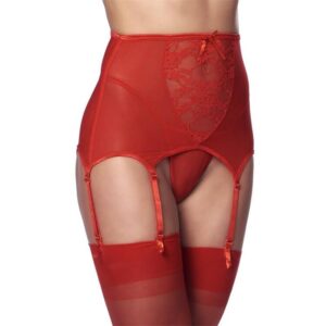 Liguero Ancho con Tanga Rojo