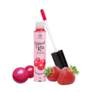 Lip Gloss Vibrant Kiss Sabor Chicle de fresa 7g