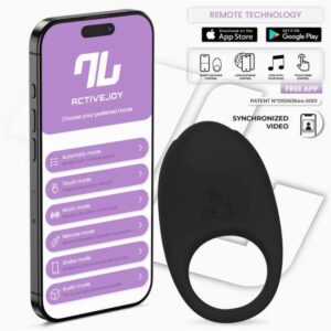Ringo Anillo Vibrador con APP Unibody Negro