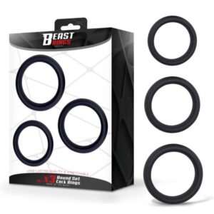 Set de 3 Anillos para el Pene Silicona S, M y L